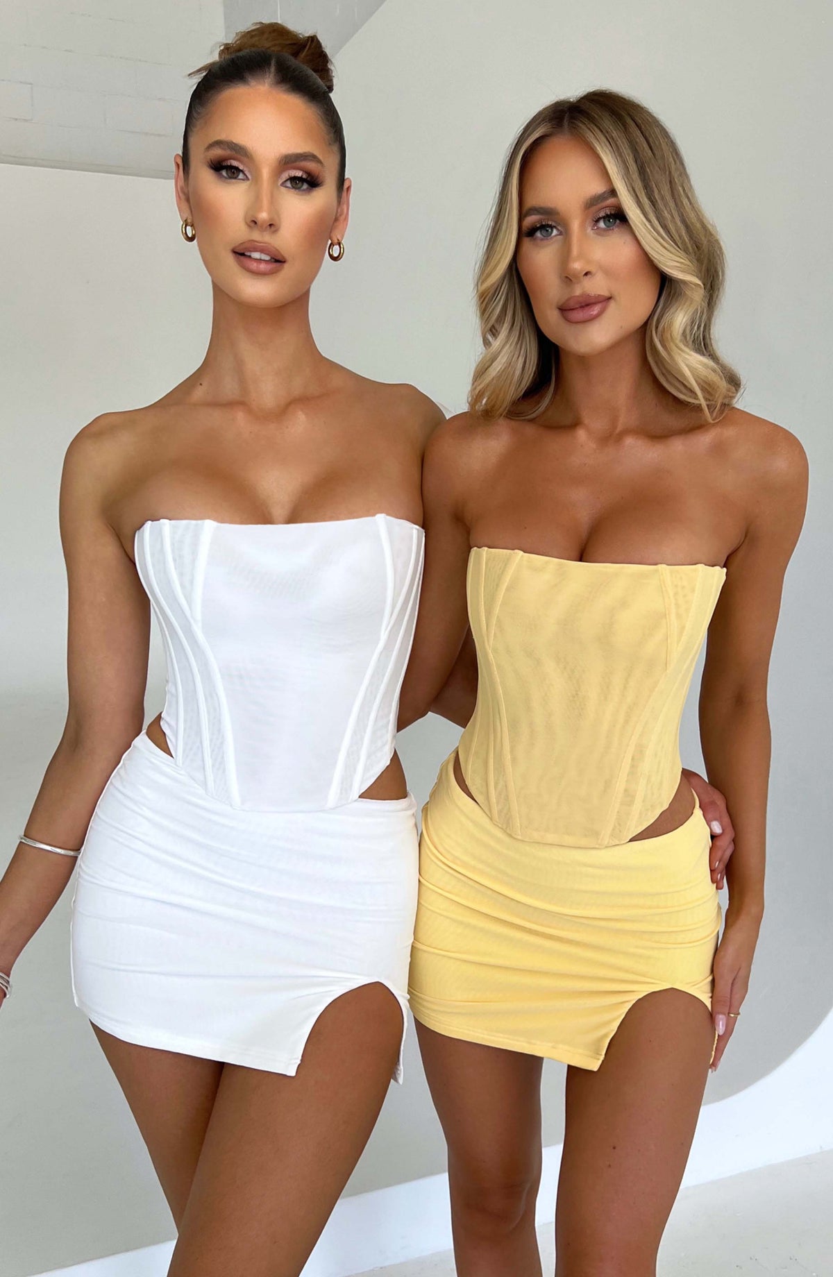 Alina Mini Etek - Limon Sarısı