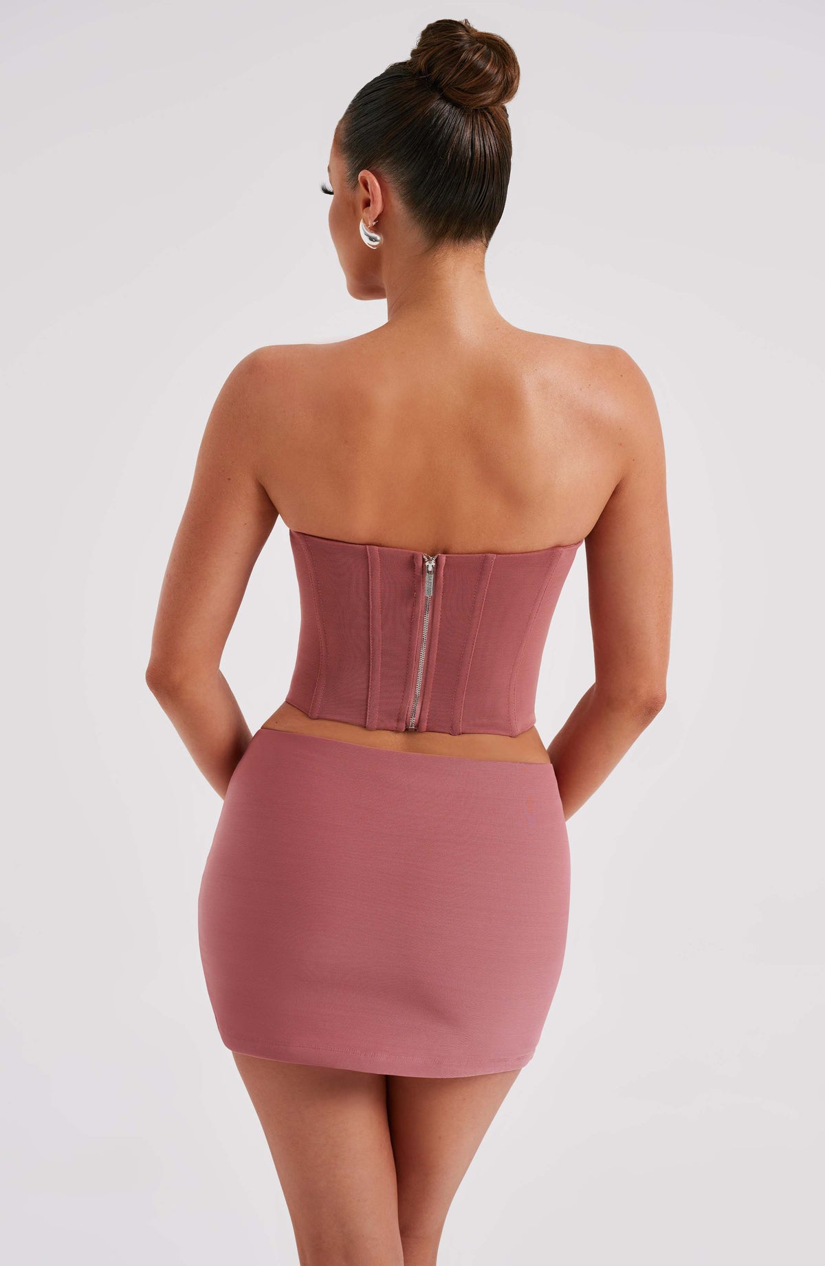 Alina Mini Etek - Rose Pembe