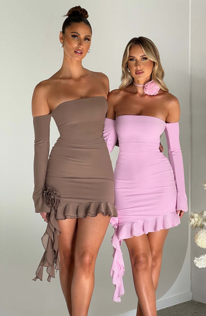 Alix Mini Elbise - Pembe