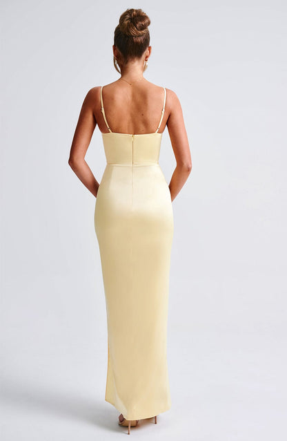 Alora Maxi Elbise - Limon Sarısı
