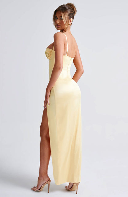 Alora Maxi Elbise - Limon Sarısı