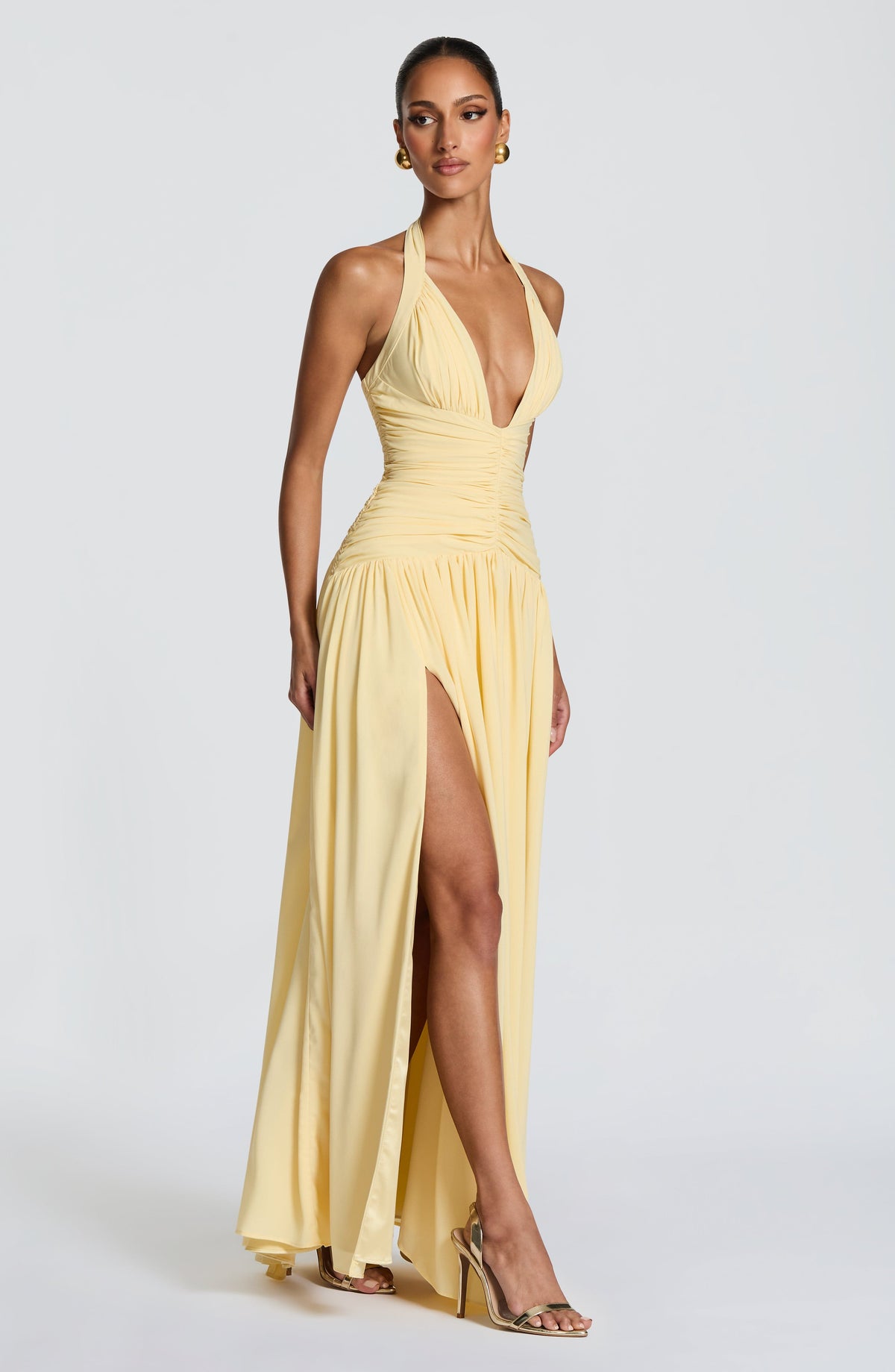 Amaris Maxi Elbise - Limon Sarısı