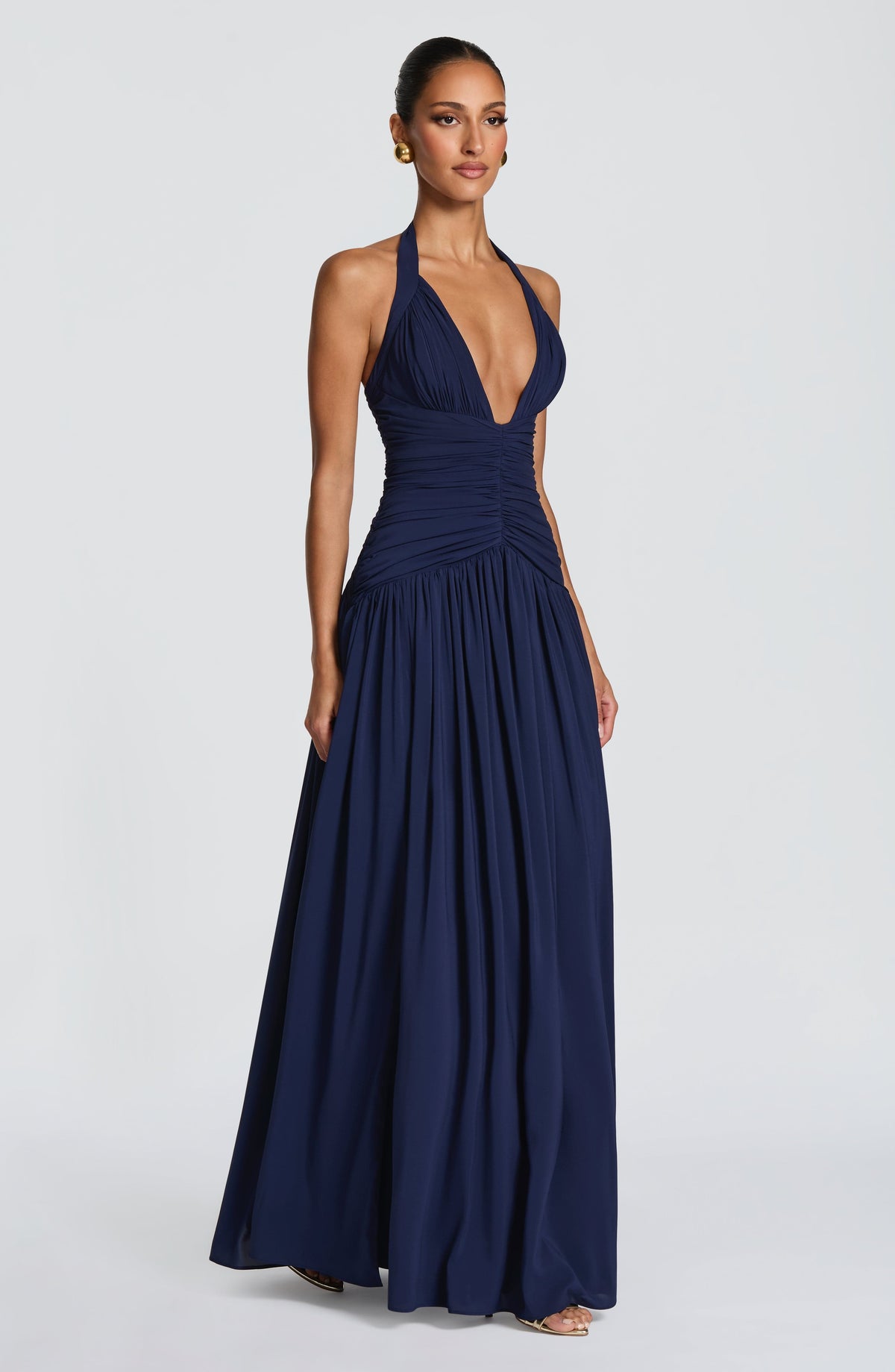 Amaris Maxi Elbise - Lacivert