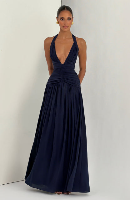 Amaris Maxi Elbise - Lacivert