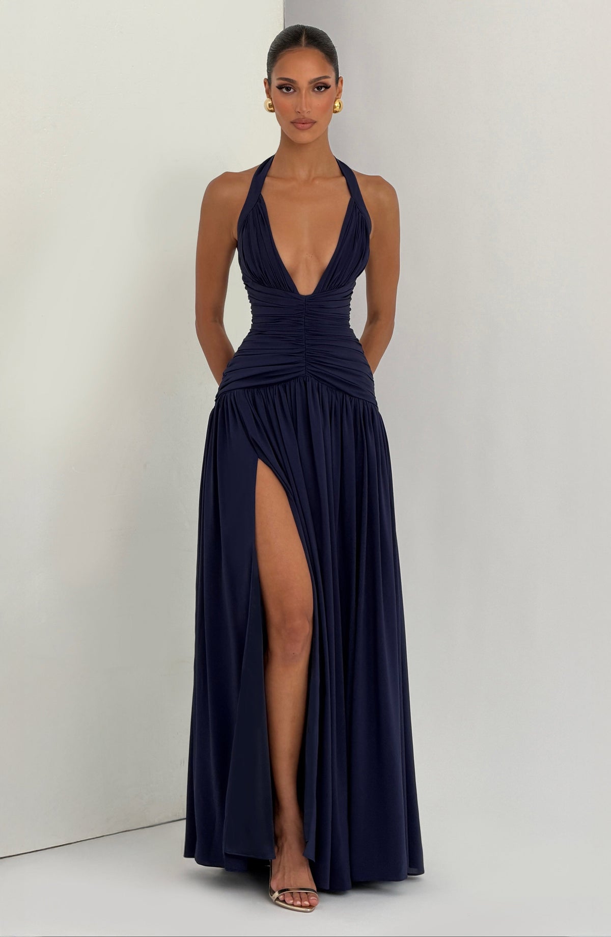 Amaris Maxi Elbise - Lacivert