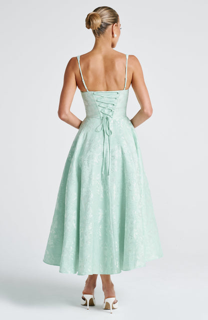 Amity Midi Elbise - Mint Yeşili