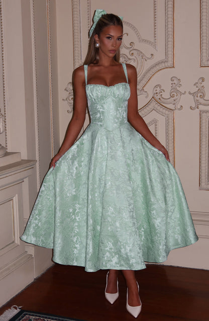 Amity Midi Elbise - Mint Yeşili