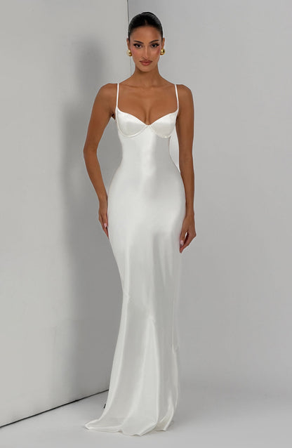 Amorette Maxi Elbise - Fildişi