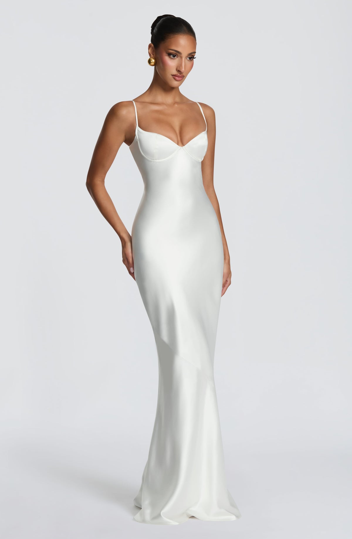 Amorette Maxi Elbise - Fildişi