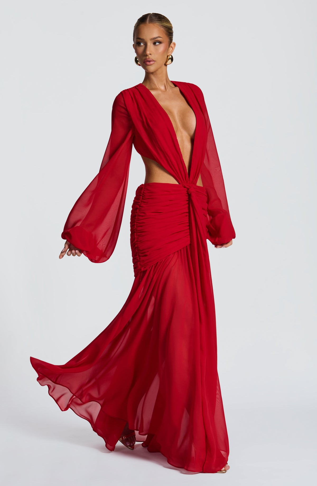 Andrina Maxi Elbise - Kırmızı