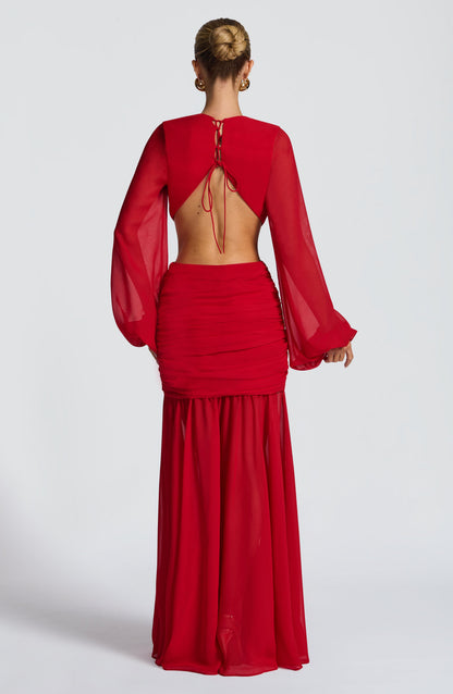 Andrina Maxi Elbise - Kırmızı