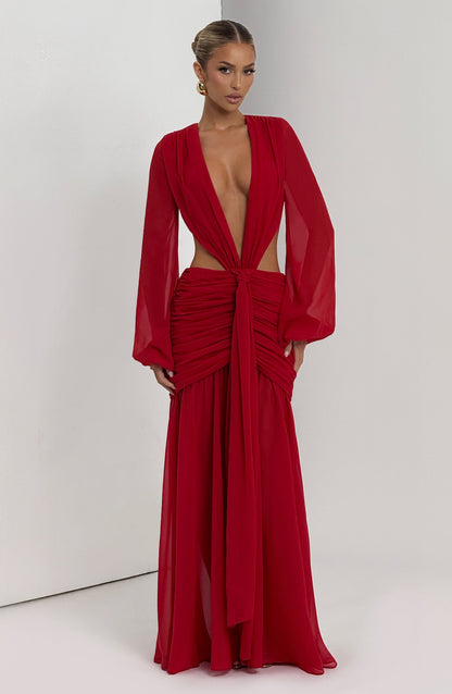 Andrina Maxi Elbise - Kırmızı