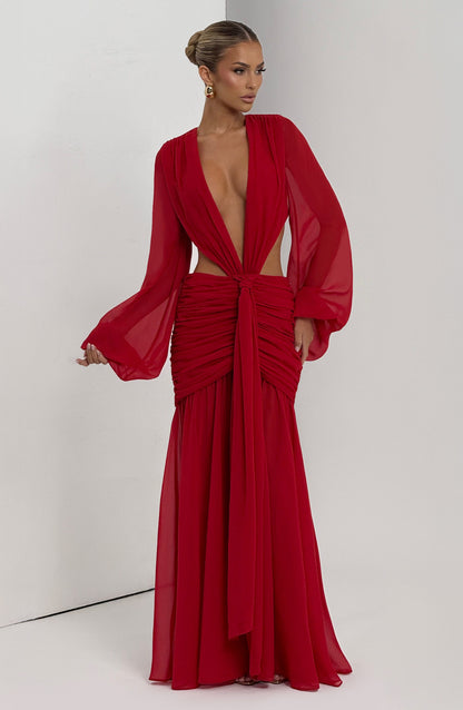 Andrina Maxi Elbise - Kırmızı