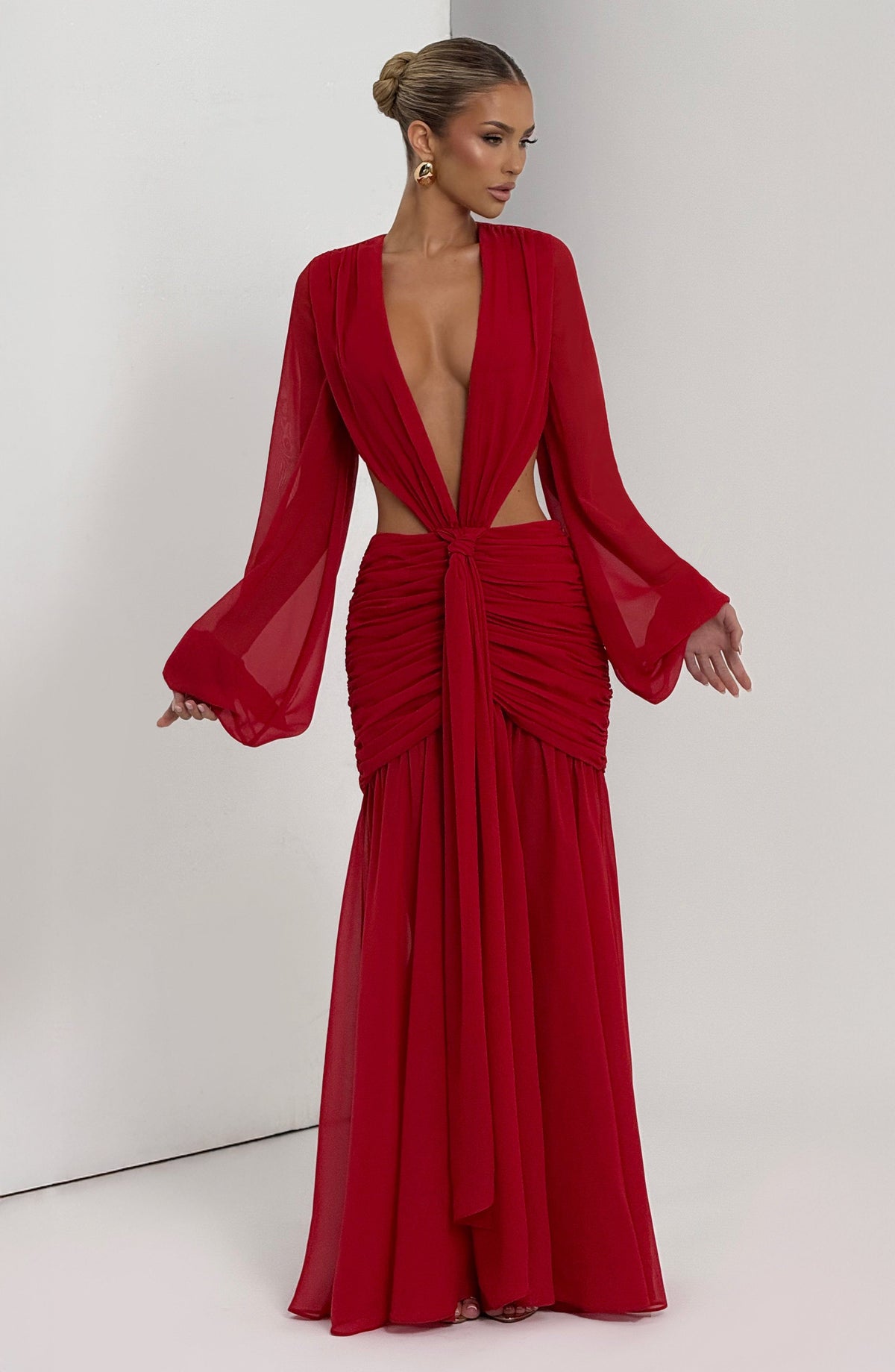 Andrina Maxi Elbise - Kırmızı