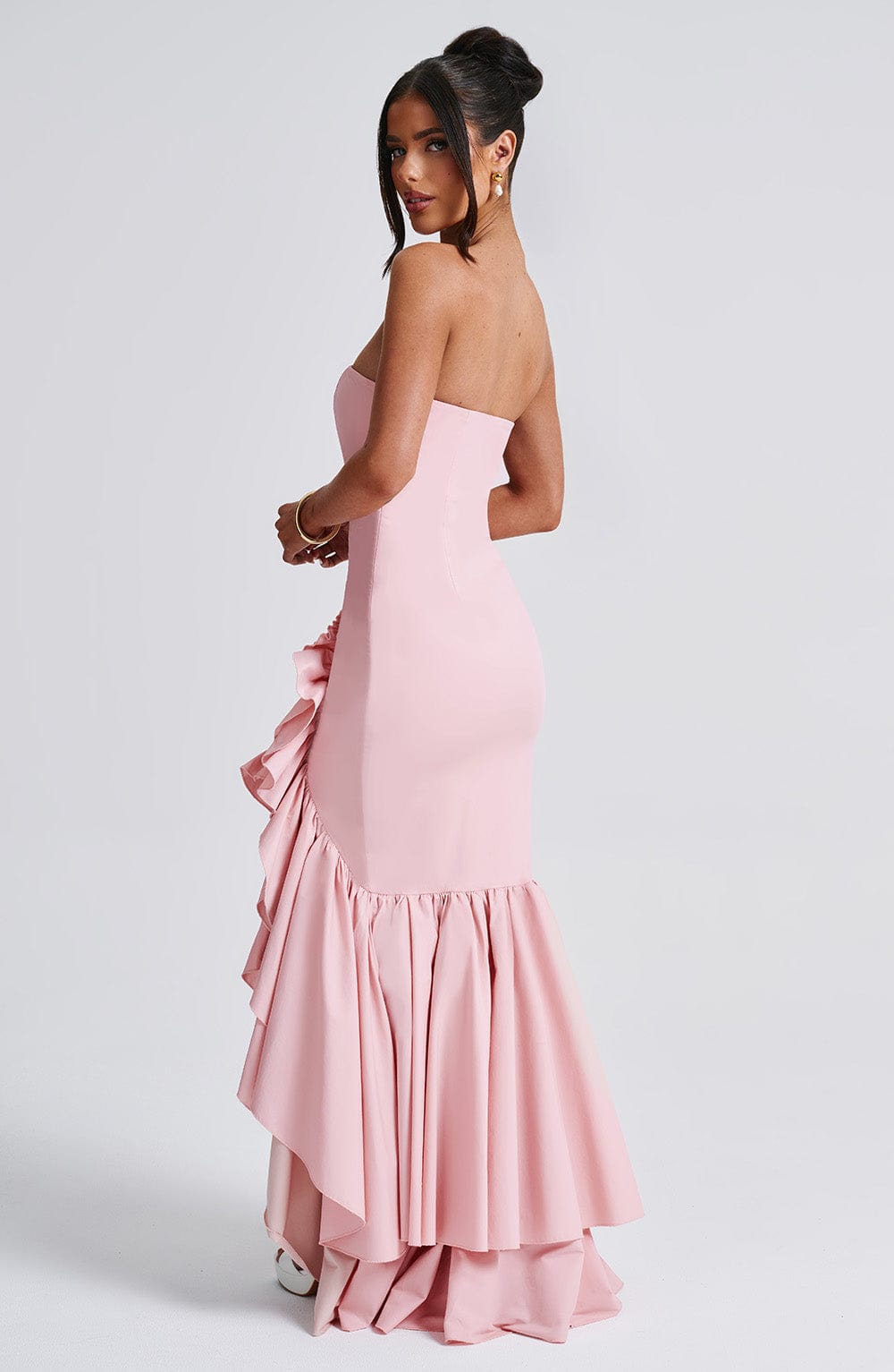 Angelina Maxi Elbise - Pudra
