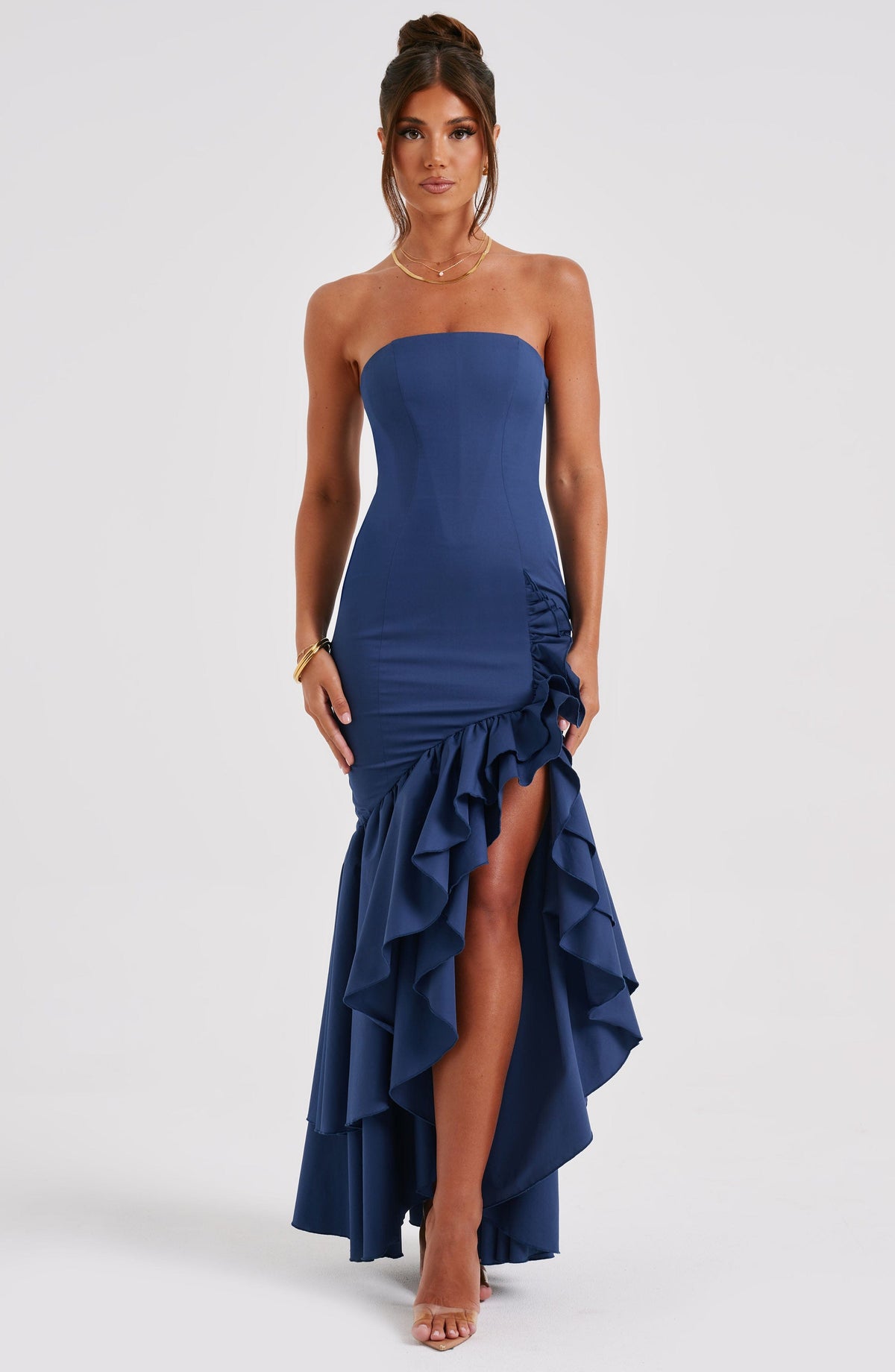 Angelina Maxi Elbise - Lacivert