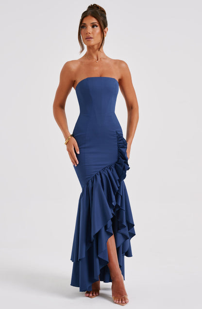 Angelina Maxi Elbise - Lacivert