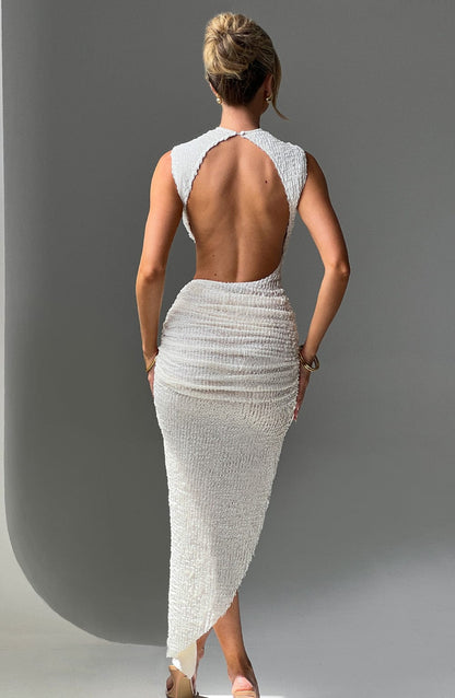 Aphrodite Midi Elbise - Fildişi