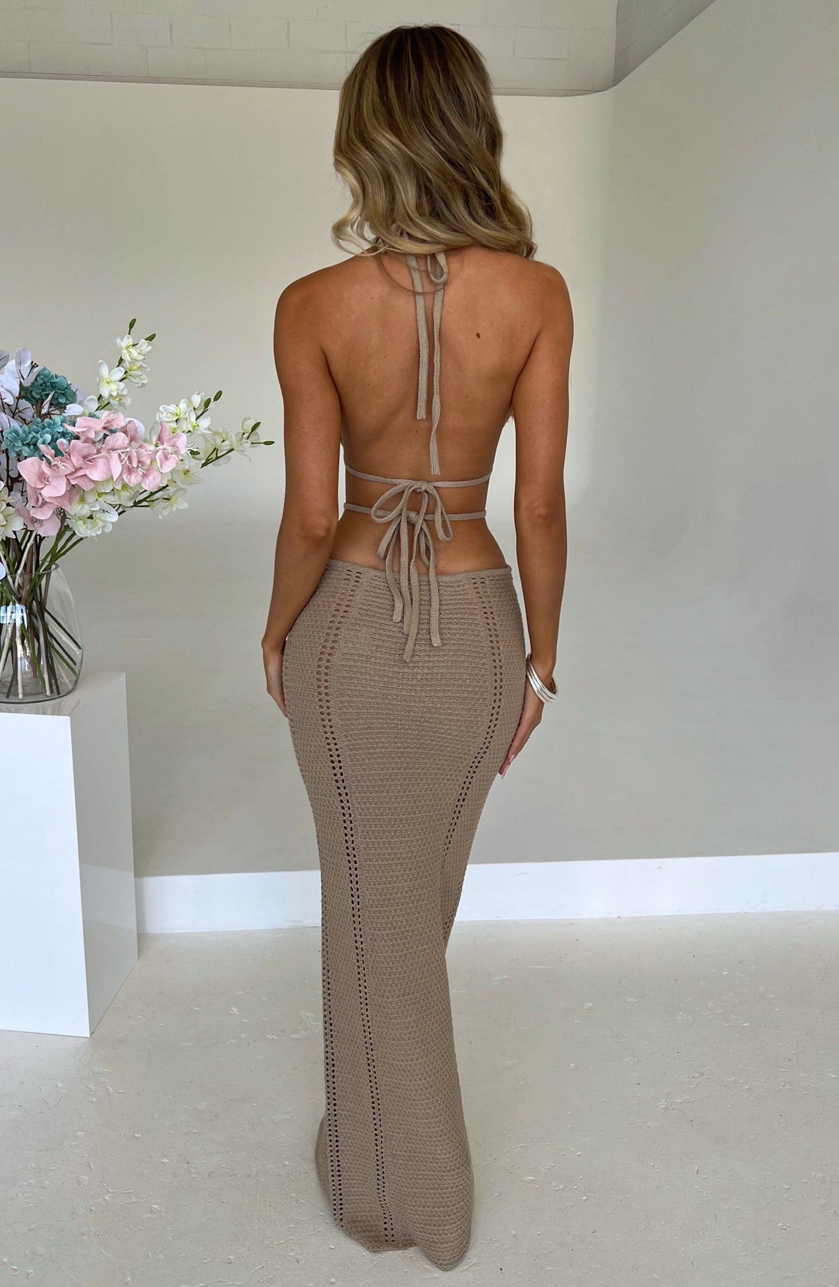 Arabella Maxi Elbise - Bej