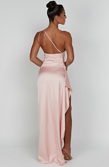 Ariel Maxi Elbise - Pudra