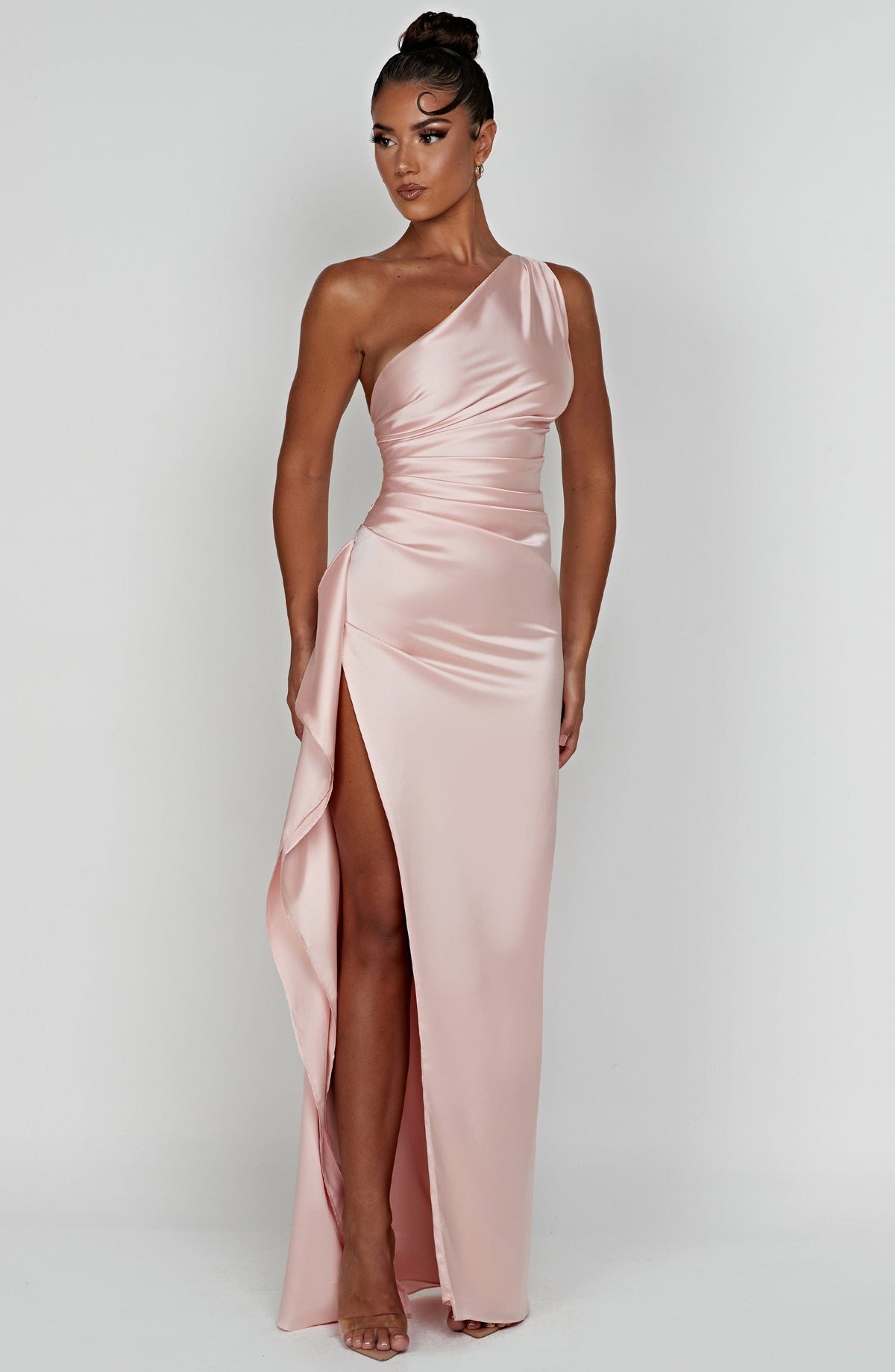 Ariel Maxi Elbise - Pudra