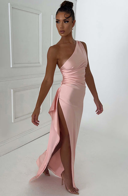 Ariel Maxi Elbise - Pudra