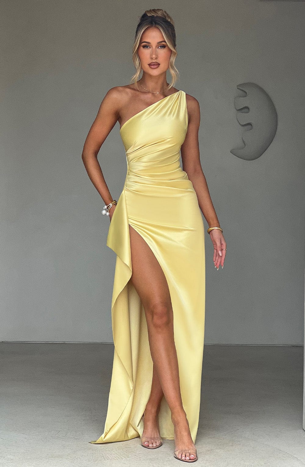Ariel Maxi Elbise - Limon Sarısı