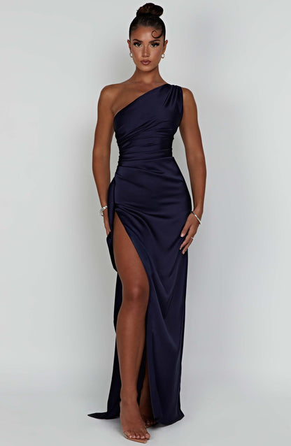 Ariel Maxi Elbise - Lacivert