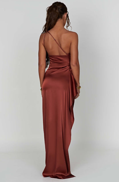 Ariel Maxi Elbise - Kiremit
