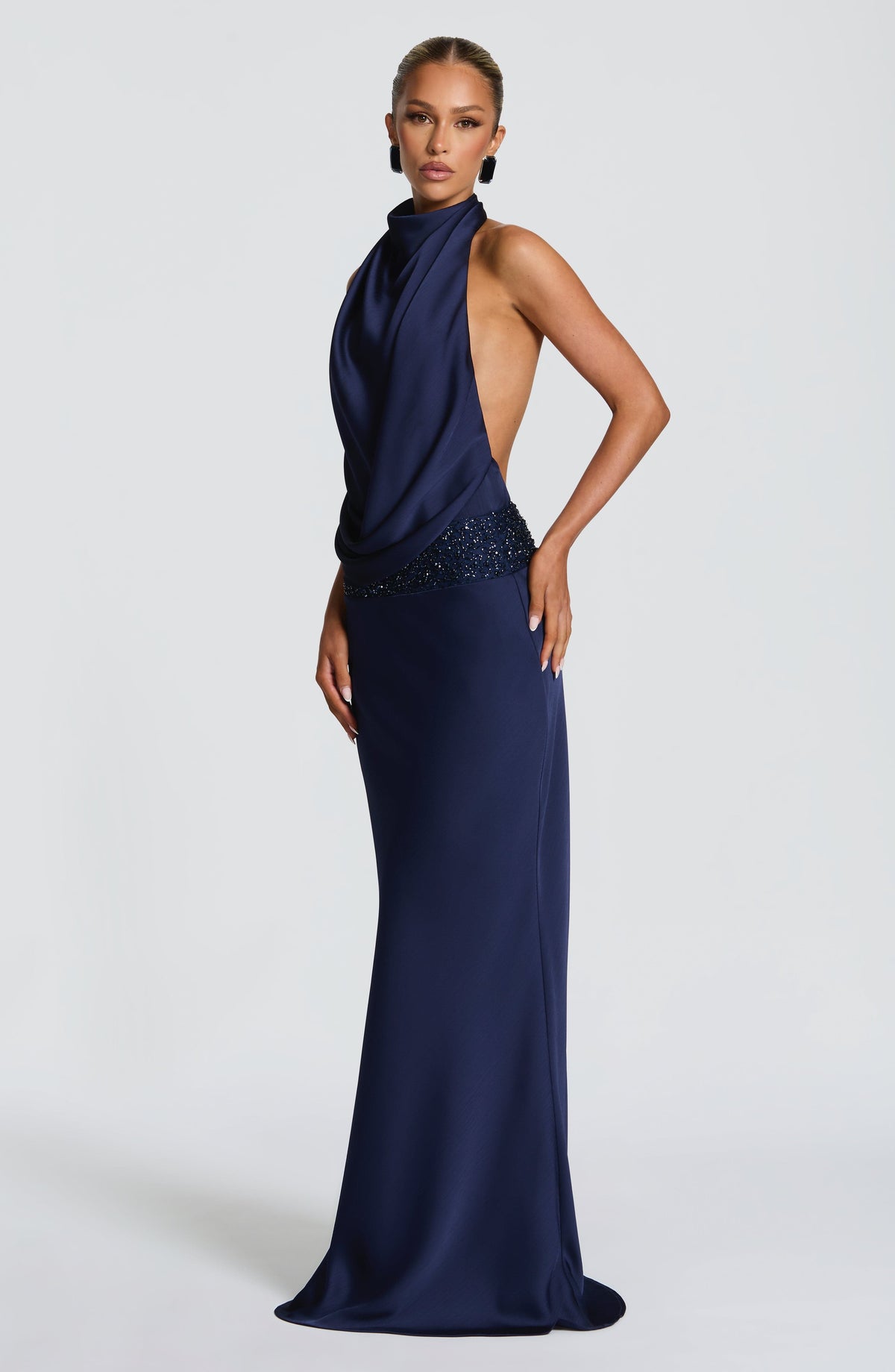 Armelle Maxi Elbise - Lacivert
