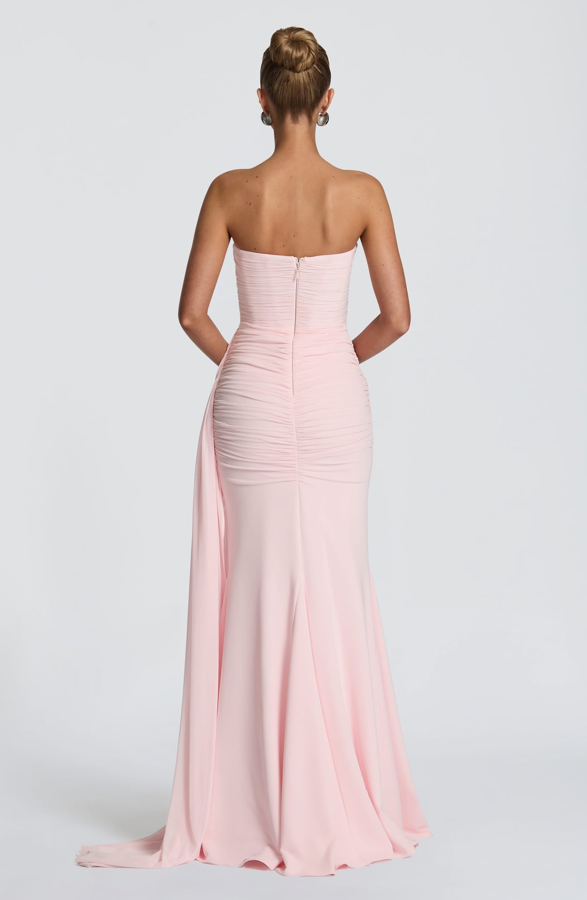 Ashika Maxi Elbise - Pudra