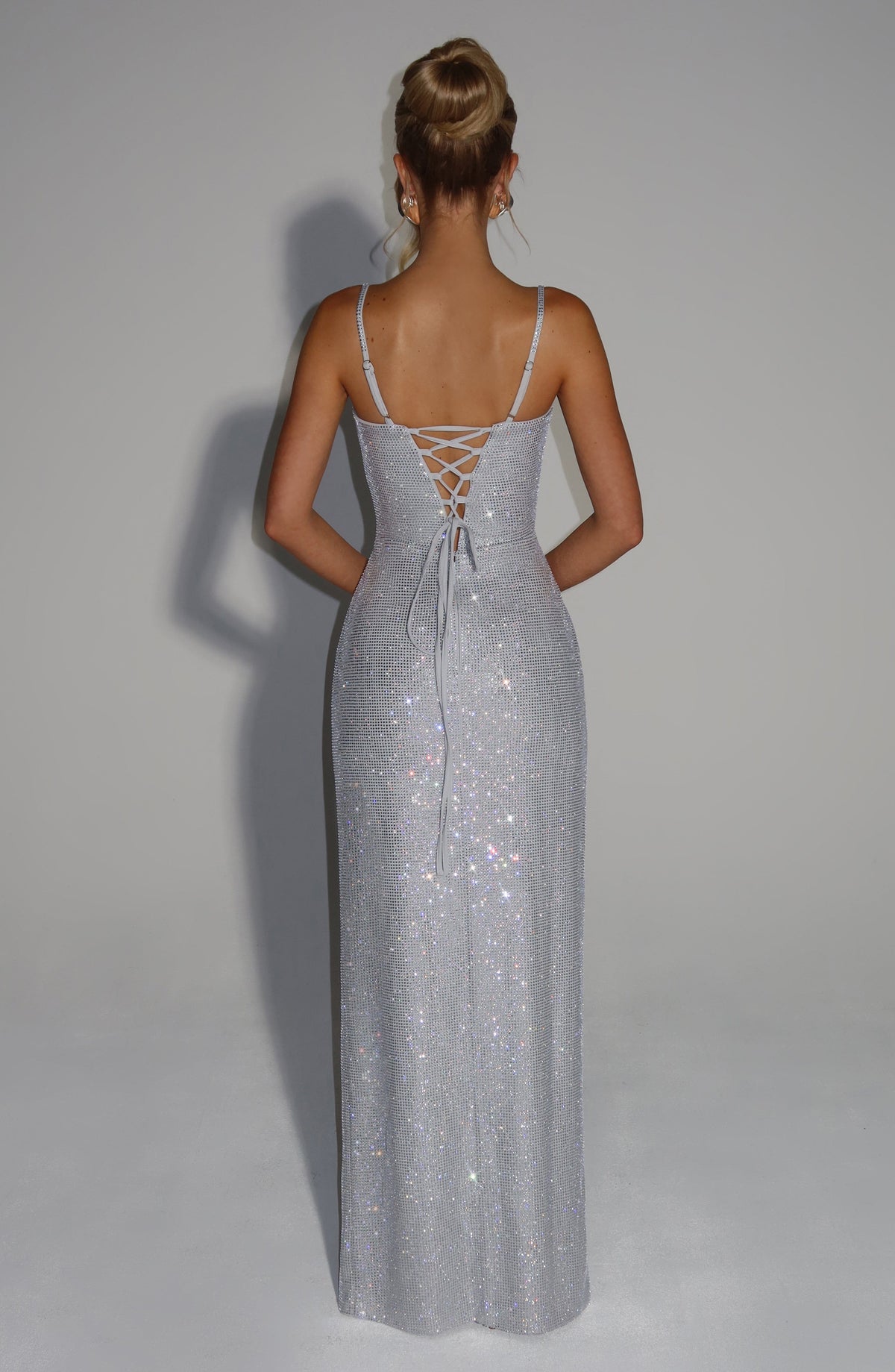 Ashton Maxi Elbise - Gümüş