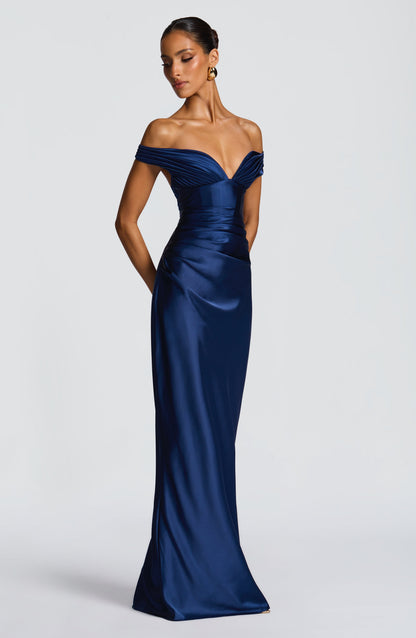 Aurelia Maxi Elbise - Lacivert
