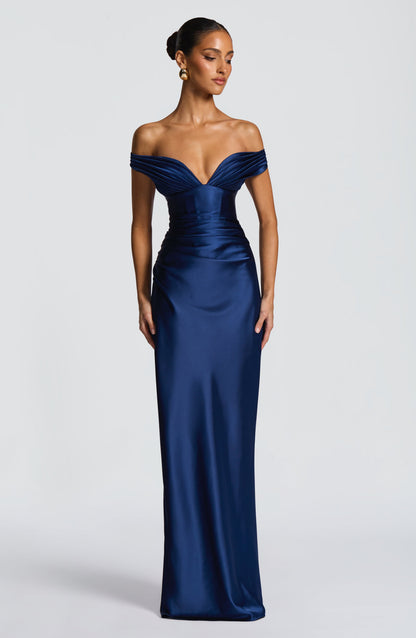 Aurelia Maxi Elbise - Lacivert