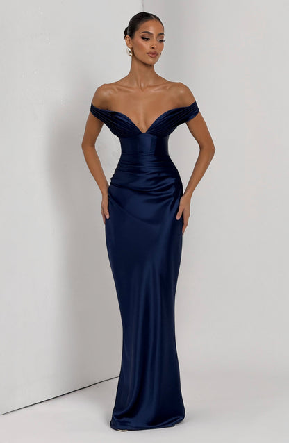 Aurelia Maxi Elbise - Lacivert