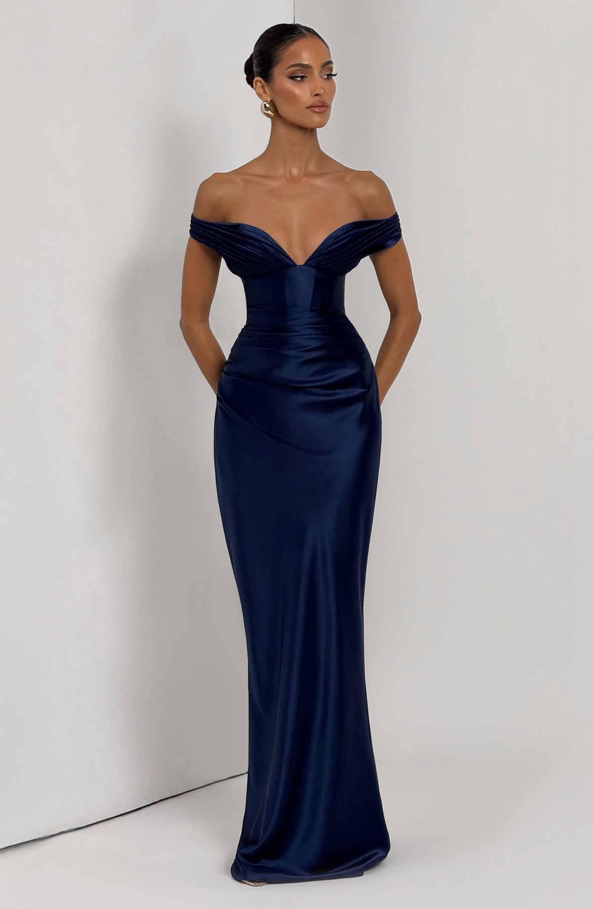 Aurelia Maxi Elbise - Lacivert