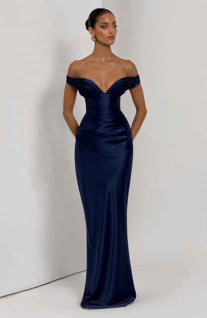 Aurelia Maxi Elbise - Lacivert