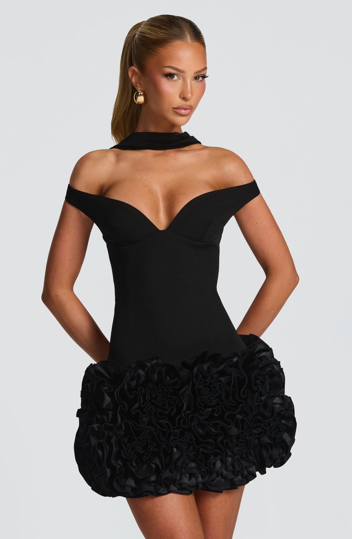 Aveta Mini Elbise - Siyah