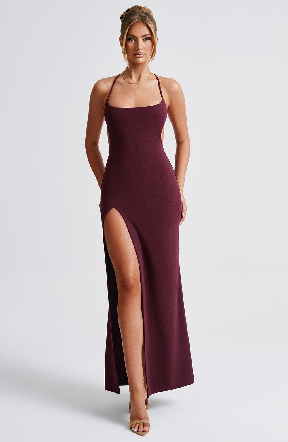 Beatrix Maxi Elbise - Vişne Çürüğü