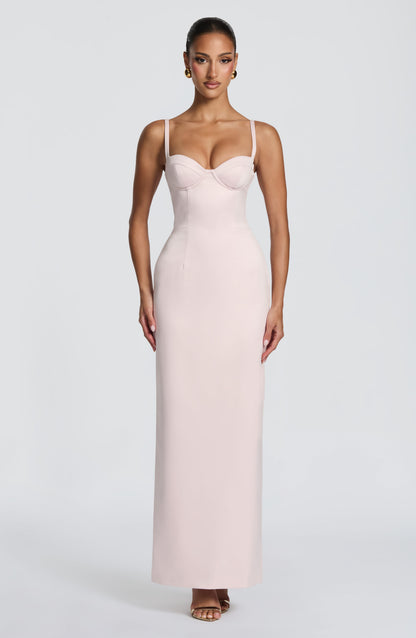 Bennett Maxi Elbise - Pudra