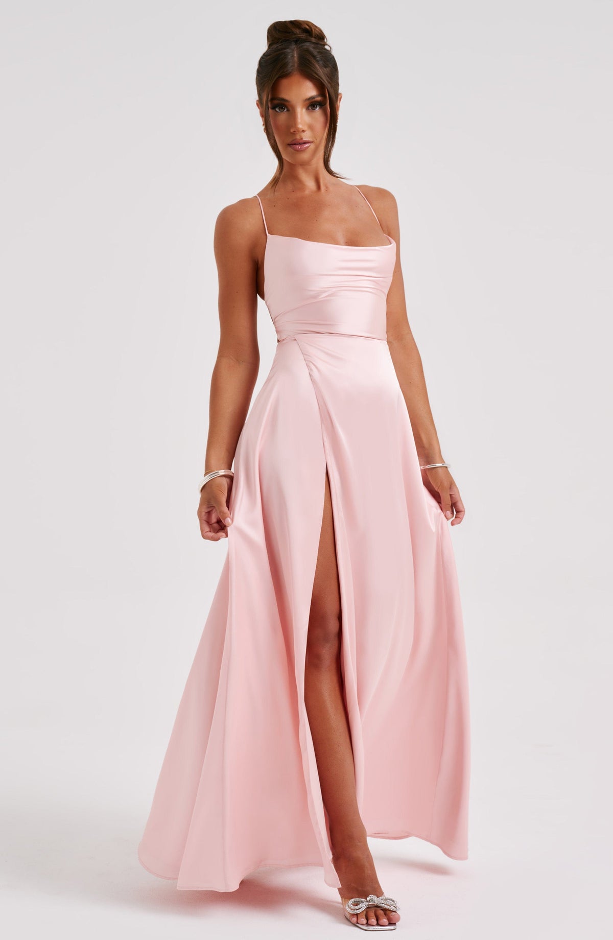 Bethany Maxi Elbise - Pudra