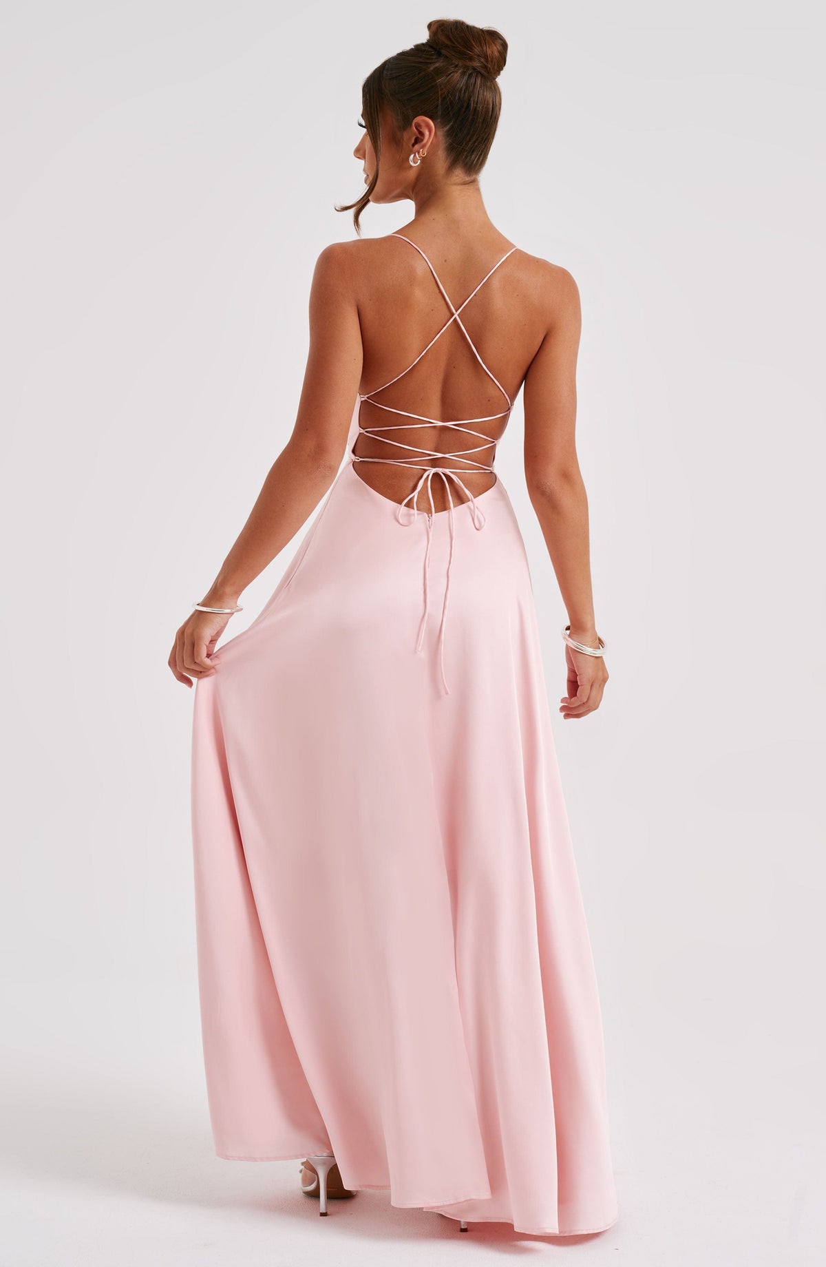 Bethany Maxi Elbise - Pudra