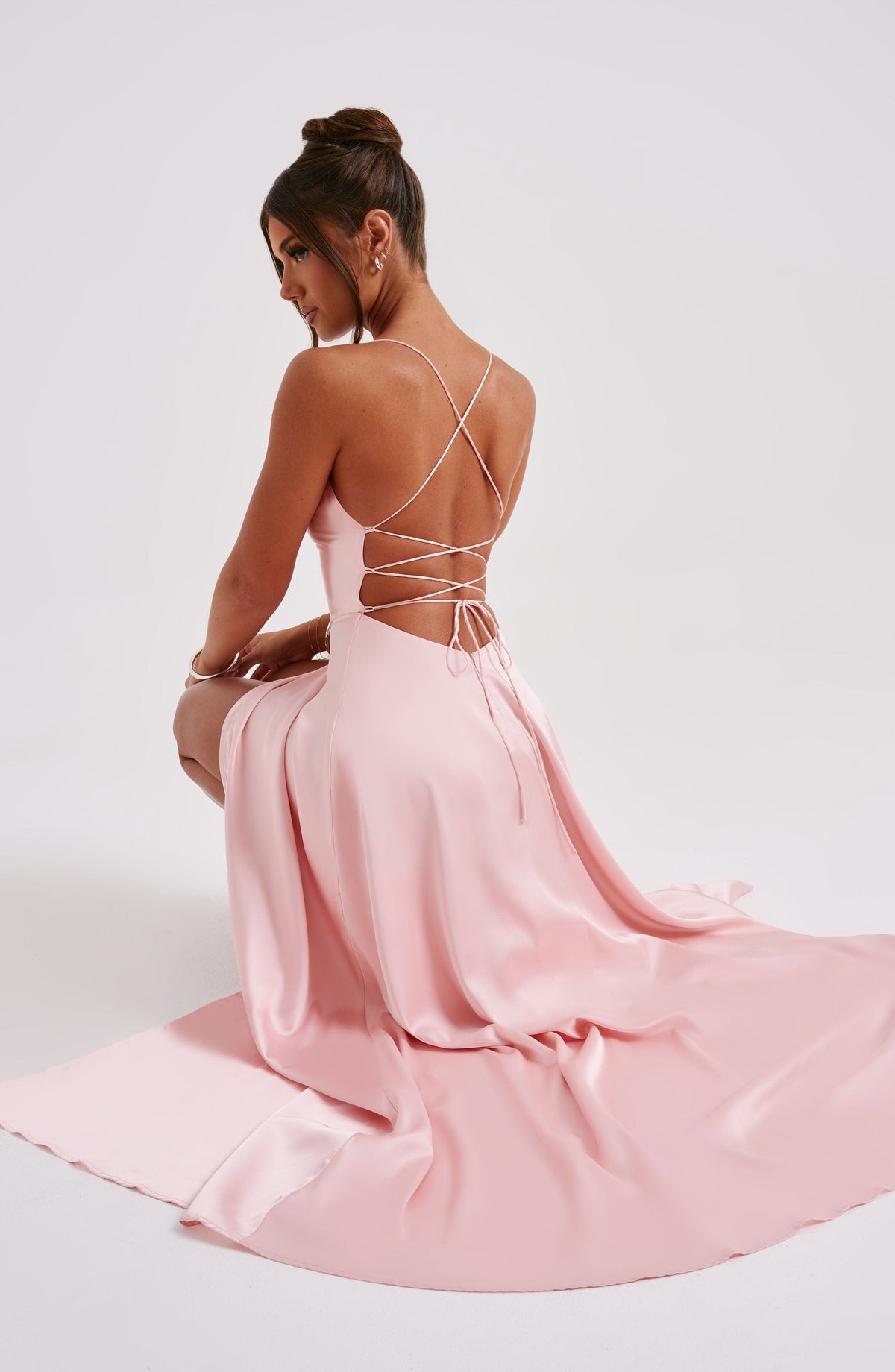 Bethany Maxi Elbise - Pudra
