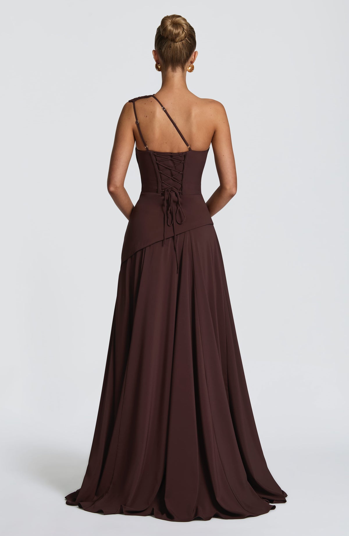 Bianca Maxi Elbise - Mürdüm Kahve