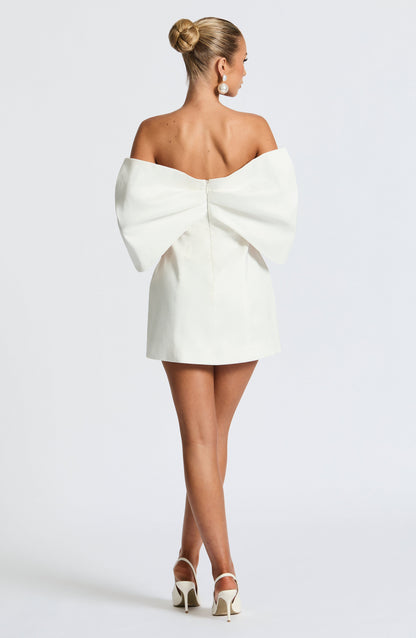 Briella Mini Elbise - Fildişi