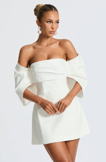 Briella Mini Elbise - Fildişi
