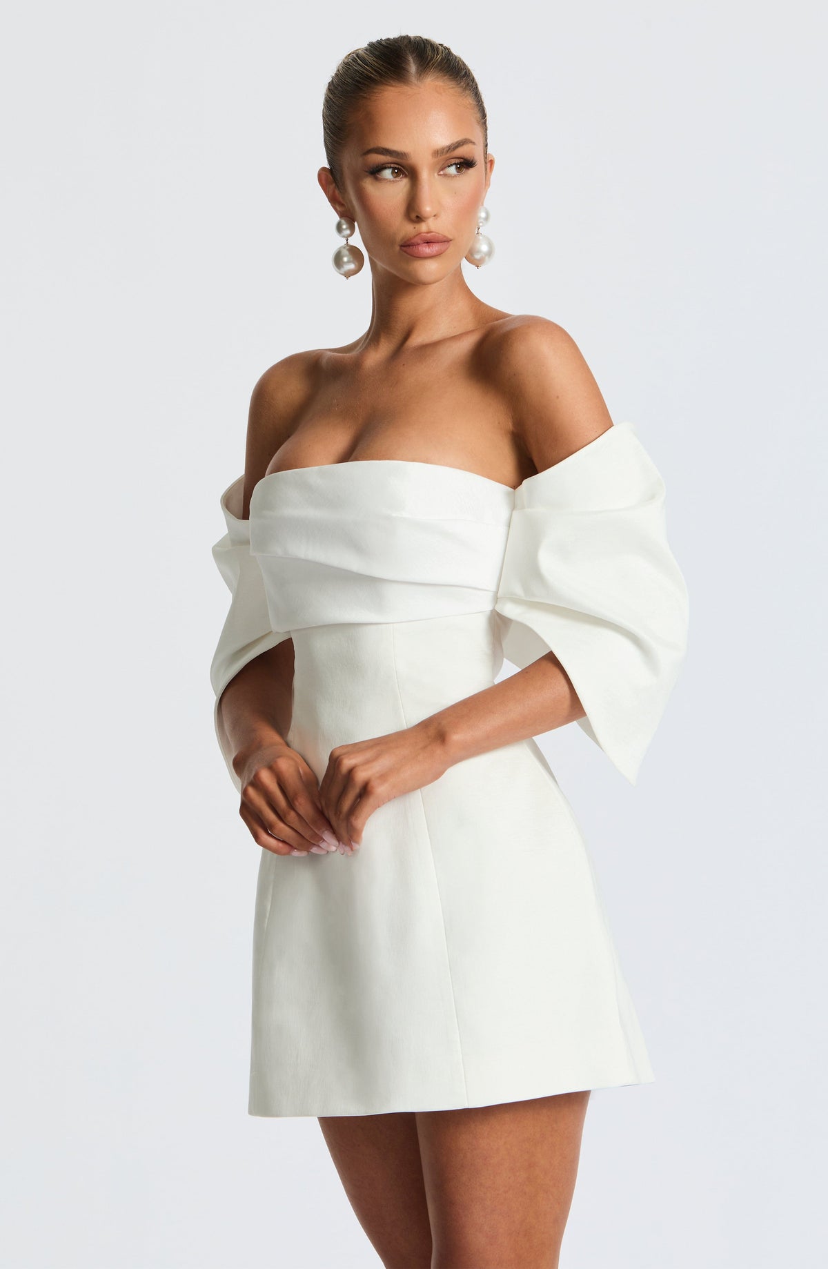 Briella Mini Elbise - Fildişi