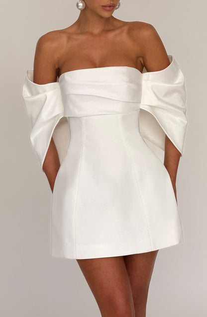 Briella Mini Elbise - Fildişi