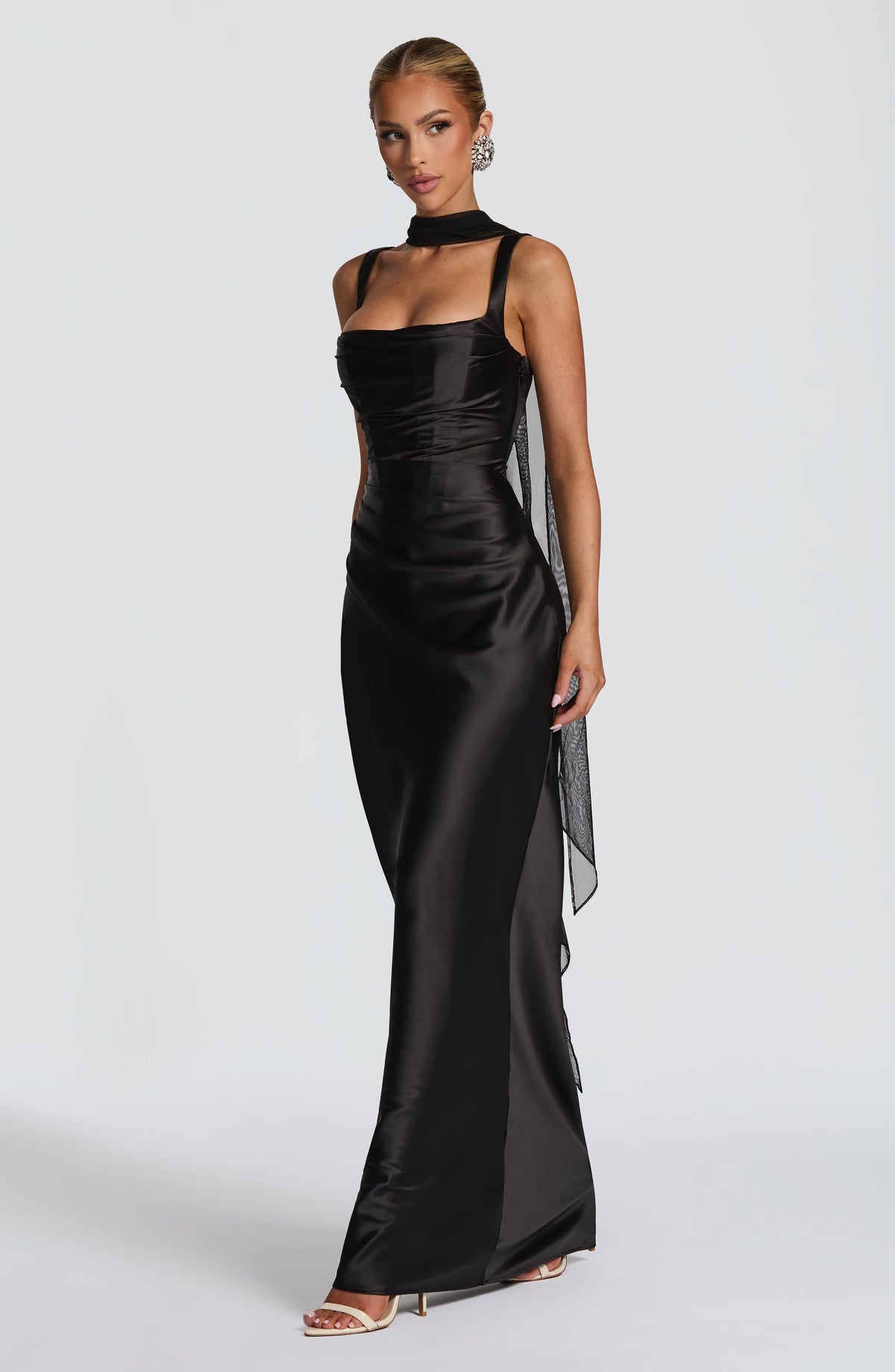 Calanthe Maxi Elbise - Siyah
