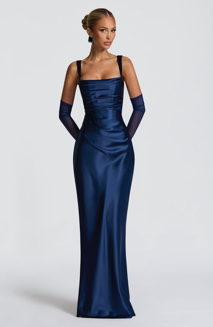 Calanthe Maxi Elbise - Lacivert